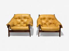 Percival Lafer Rosewood Leather MP 41 Lounge Chairs Brazil 1960s - 4247083