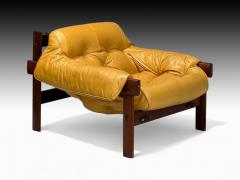 Percival Lafer Rosewood Leather MP 41 Lounge Chairs Brazil 1960s - 4247085