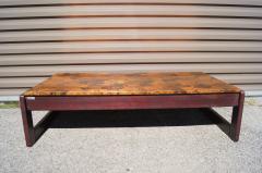 Percival Lafer Rosewood and Patchwork Copper Coffee Table by Percival Lafer - 2140457