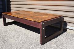 Percival Lafer Rosewood and Patchwork Copper Coffee Table by Percival Lafer - 2140461