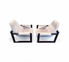 Percival Lafer Set of 2 Armchairs S 1 in Hardwood Fabric Percival Lafer 1976 Lot 763A - 4339371