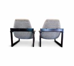 Percival Lafer Set of 2 Armchairs S 1 in Hardwood Fabric Percival Lafer 1976 Lot 763A - 4339372