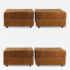 Percival Lafer Set of 4 Brazilian Modern Strapped Leather Ottomans MP 145 by Percival Lafer - 3859970