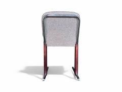 Percival Lafer Set of 4 Chairs in Hardwood Metal Chenille 1970s Lot 476 - 4089747