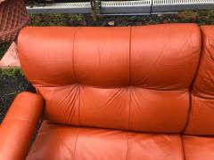 Percival Lafer Wonderful Percival Lafer Rosewood 3 Seater Cognac leather S 1 Sofa Mid Century - 3408546