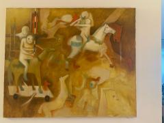 Perez Cubas SURREALIST MID CENTURY CAROUSEL PAINTING BY PEREZ CUBAS - 1900378