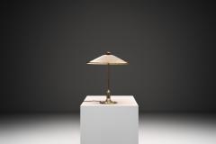 Perforated Brass Table Lamp with White Lacquered Interior Sweden Mid 20th C - 4638150
