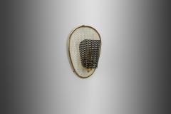 Perforated Brass Wall Lamp with Lacquered Metal Europe Mid 20th Century - 4184725
