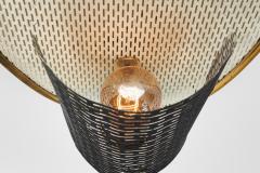 Perforated Brass Wall Lamp with Lacquered Metal Europe Mid 20th Century - 4184743