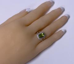 Peridot Diamond 14K white gold Ring - 2231615
