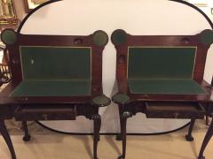 Period 1820s Irish Card Tea Tables Solid Mahogany with Later Carvings - 3010717