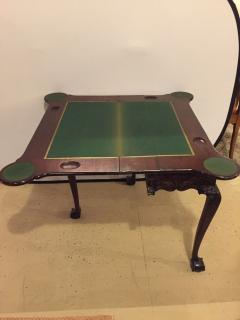 Period 1820s Irish Card Tea Tables Solid Mahogany with Later Carvings - 3010719