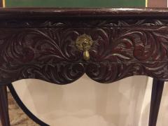 Period 1820s Irish Card Tea Tables Solid Mahogany with Later Carvings - 3010721