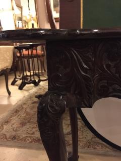 Period 1820s Irish Card Tea Tables Solid Mahogany with Later Carvings - 3010722