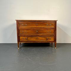 Period 18th Century French Louis XVI Mahogany Commode Chest Bronze Accent - 3016085