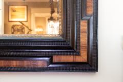 Period Dutch Baroque Walnut And Ebony Mirror - 2185029