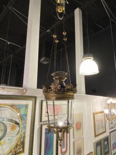 Period French Bronze Hanging Lantern Chandelier - 4169979