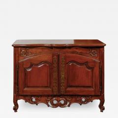 Period Regence French 1720s Walnut Two Door Buffet with Carved and Pierced Skirt - 3431339