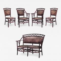 Perret et Vibert 5 piece French 19th C bamboo salon set - 691783