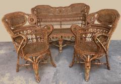 Perret et Vibert Rattan garden furniture set by Maison Perret Vibert second half of XIX Century - 1130740