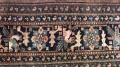 Persian Bijar Maroon and Blue Wool Rug - 4652708