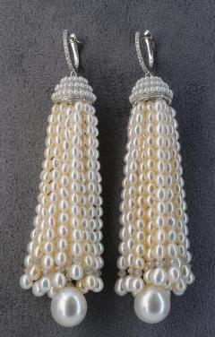 Persian Gulf Pearl and Diamond Earrings - 2736161