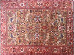 Persian Heriz Olive Gold Background - 3969195