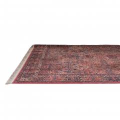 Persian Kirman Red and Blue Wool Rug - 4635752