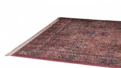 Persian Kirman Red and Blue Wool Rug - 4635755
