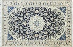 Persian Nain Carpet woo Silk 52 x 8 - 3965930