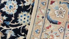 Persian Nain Carpet woo Silk 52 x 8 - 3965931