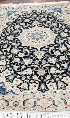 Persian Nain Carpet woo Silk 52 x 8 - 3965969