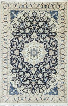 Persian Nain Carpet woo Silk 52 x 8 - 4362188