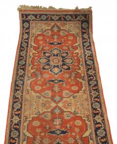 Persian Style Red Beige and Blue Runner Carpet - 4658825