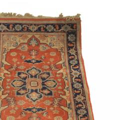 Persian Style Red Beige and Blue Runner Carpet - 4658827