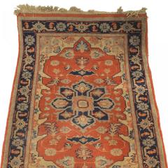 Persian Style Red Beige and Blue Runner Carpet - 4658828