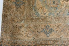Persian Tabriz Botanic Light Blue Cream and Rust Handwoven Wool Rug - 2445656