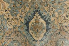 Persian Tabriz Botanic Light Blue Cream and Rust Handwoven Wool Rug - 2445659