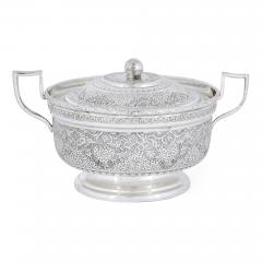 Persian engraved glass and silver part drinks service - 3437704