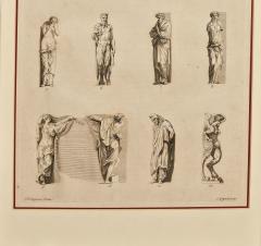 Persians and Caryatides Engraving Italy circa 1790 - 3722127