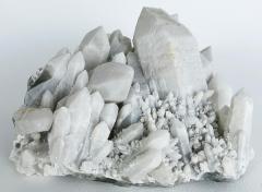 Peruvian White Frosted Quartz Crystal Cluster Weighing 12 Pounds - 4330412