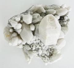 Peruvian White Frosted Quartz Crystal Cluster Weighing 12 Pounds - 4330441