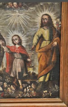 Peruvian possibly Cuzco 18th Century Painting of The Holy Family - 4576020