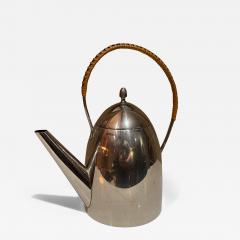 Peter Behrens 1940s Bauhaus Stainless Tea Kettle Pot Style Peter Behrens - 3590645
