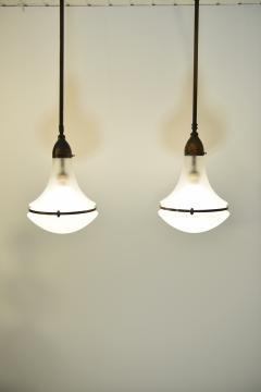 Peter Behrens German AEG Luzette Pendant Lamps Designed by Peter Behrens 1920 s 2 available - 1209257