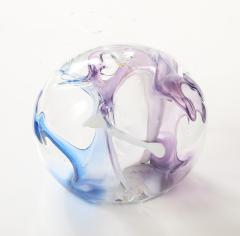 Peter Bramhall Large Hand Blown Glass Orb Sculpture by Peter Bramhall Dated August 1988 - 4269793