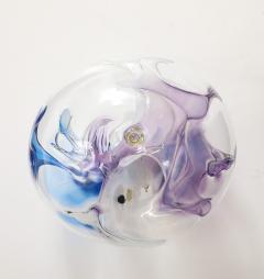 Peter Bramhall Large Hand Blown Glass Orb Sculpture by Peter Bramhall Dated August 1988 - 4269794