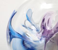Peter Bramhall Large Hand Blown Glass Orb Sculpture by Peter Bramhall Dated August 1988 - 4269795