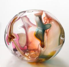 Peter Bramhall Large PETER BRAMHALL Glass Orb Sculpture Signed and Dated 1992 - 4768139