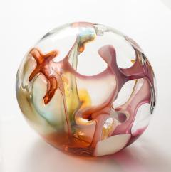 Peter Bramhall Large PETER BRAMHALL Glass Orb Sculpture Signed and Dated 1992 - 4768141